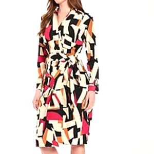 Clover‎ & Sloane Dress, NEW! Size 14, Abstract Print, Midi